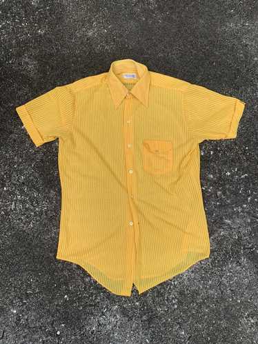 Vintage Vintage 70s 60s Yellow Button Up Shirt