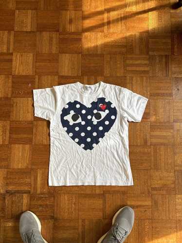 Comme des Garcons Polka dot double heart CDG HEART