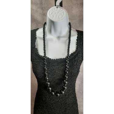 Other Long Black Beaded Necklace - image 1