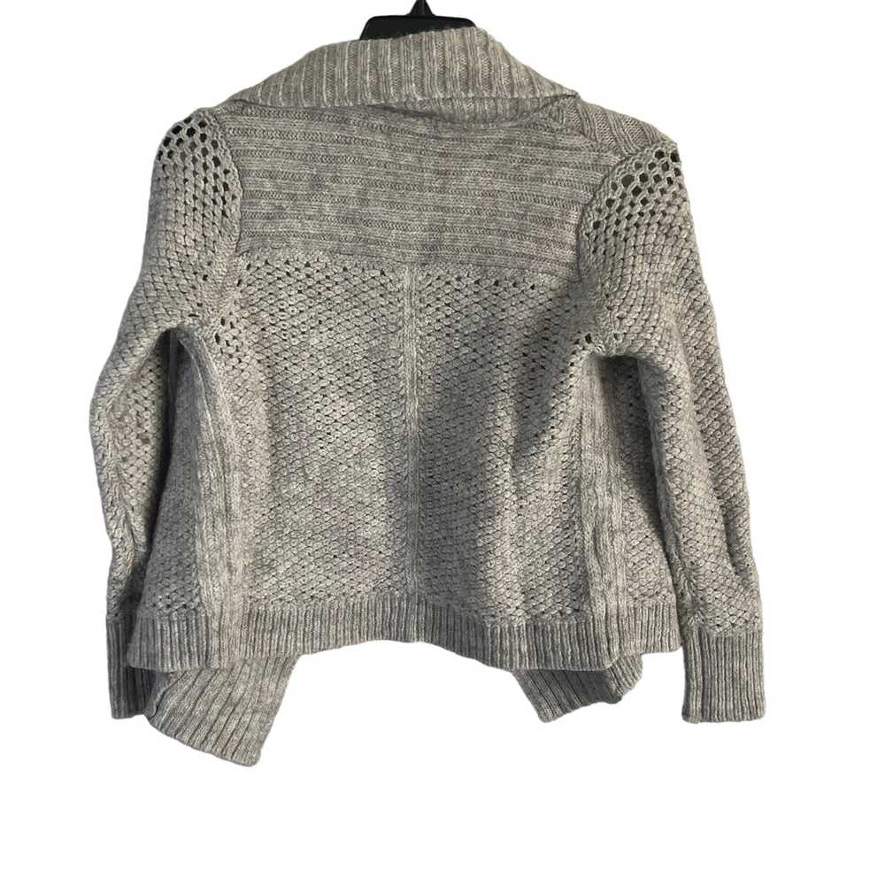 Other Loft Gray Knit Wool Alpaca Blend Open Front… - image 4