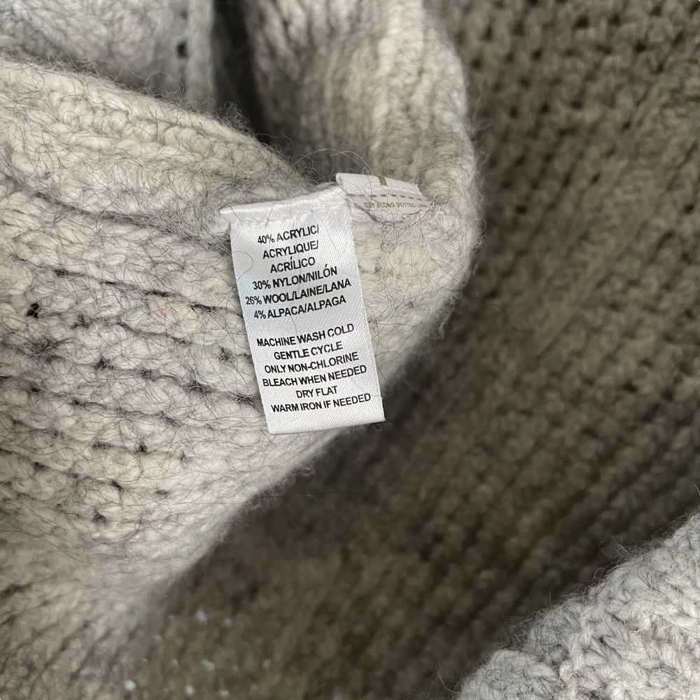 Other Loft Gray Knit Wool Alpaca Blend Open Front… - image 6