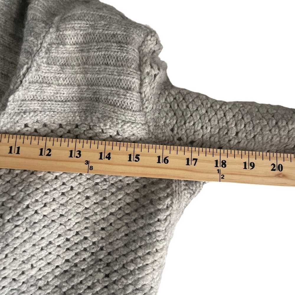Other Loft Gray Knit Wool Alpaca Blend Open Front… - image 7