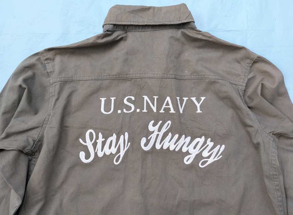 Military US NAVY STAY HUNGRY field over jacket em… - image 1