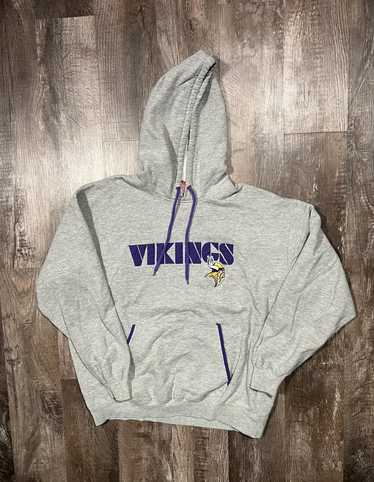 StranStarsBest 80s Vintage Minnesota Vikings NFL Football Hoodie Hooded Sweatshirt - Small