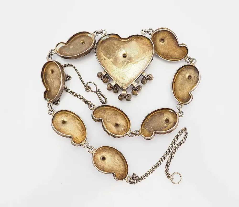 Antique handmade ornate traditional heart gilt si… - image 4