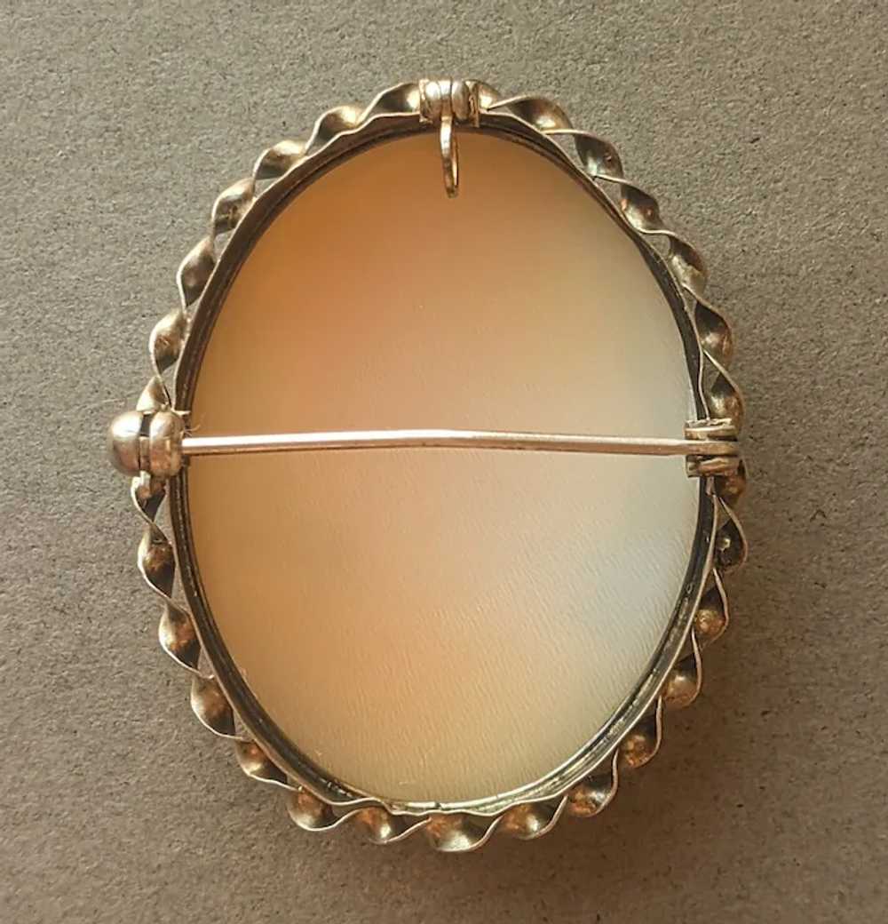 Sterling Silver Cameo Carved Shell Vintage 1940s … - image 2