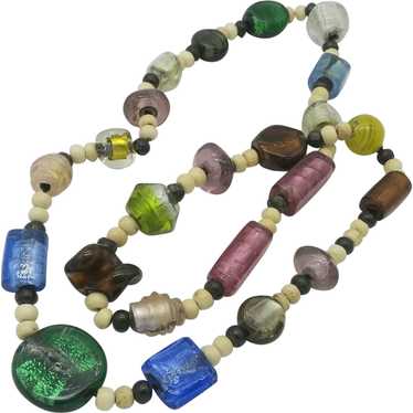 Bold & Chunky Foil Glass Necklace