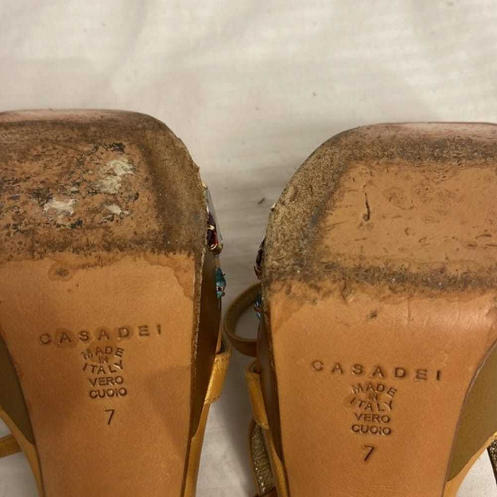 Casadei Leather flip flops - image 6