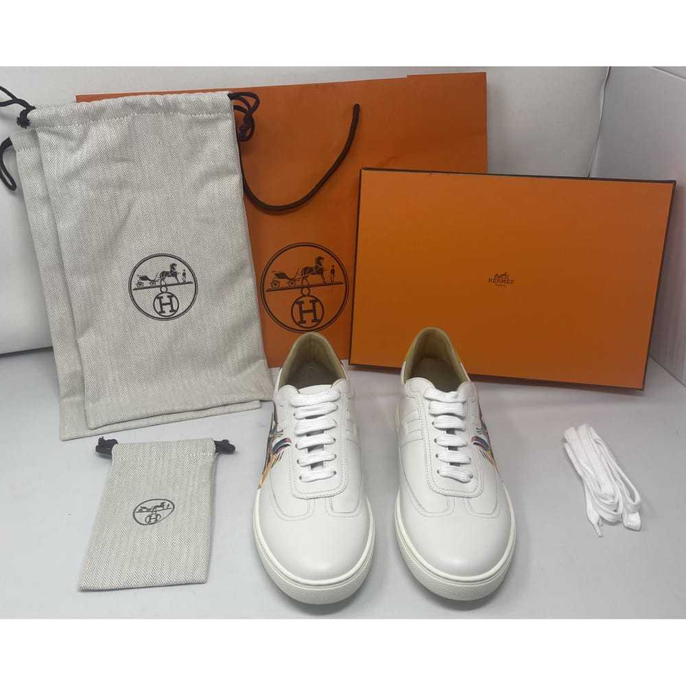 Hermès Quicker leather trainers - image 3