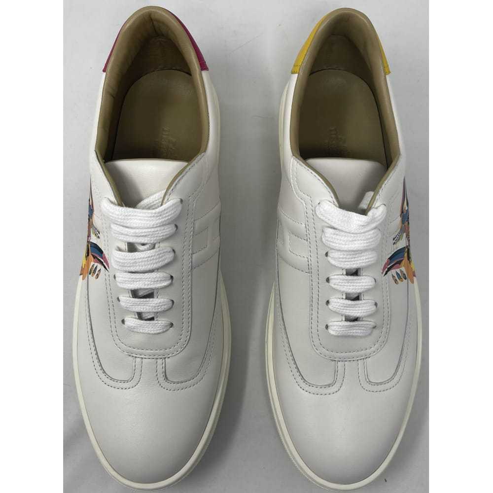 Hermès Quicker leather trainers - image 4
