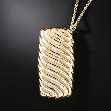 Early 20th Century Gold Match Safe Pendant