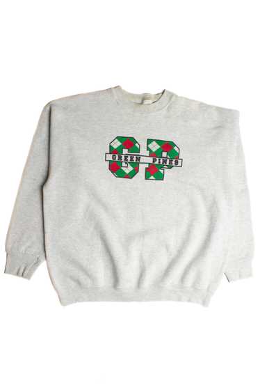 Vintage Green Pines Sweatshirt (1990s) 8726 - image 1