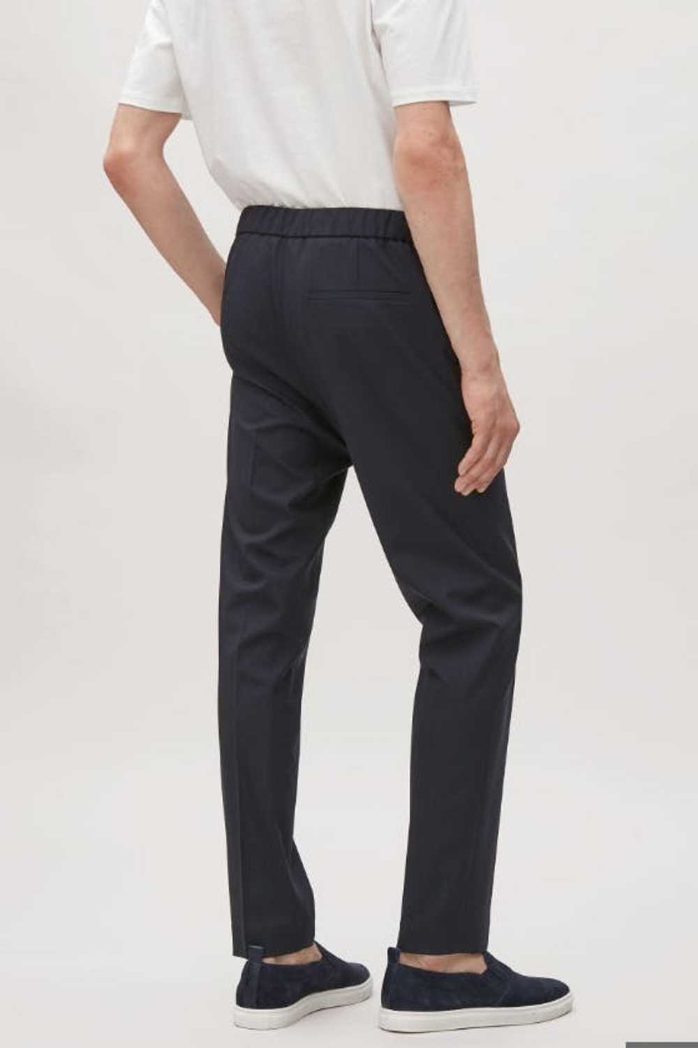 Cos Men's Black Wool Drawstring Tailored Pants - image 3
