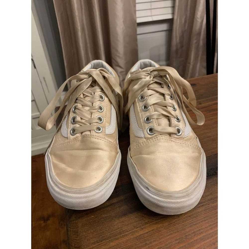 Vans Gold satin VANS with satin ribbon laces, size 5.… - Gem