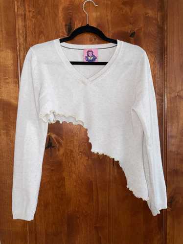 Other Megan O'Cain/Qi Cashmere Cropped Sweater