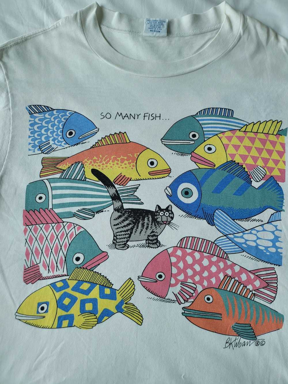 Crazy Shirts × Vintage B Kliban So Many Fish Fat … - image 1