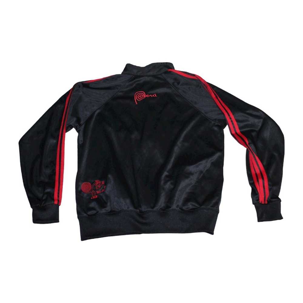 Tuki Tuki Art Peru Black Red Stripe Zip Up Jacket… - image 3