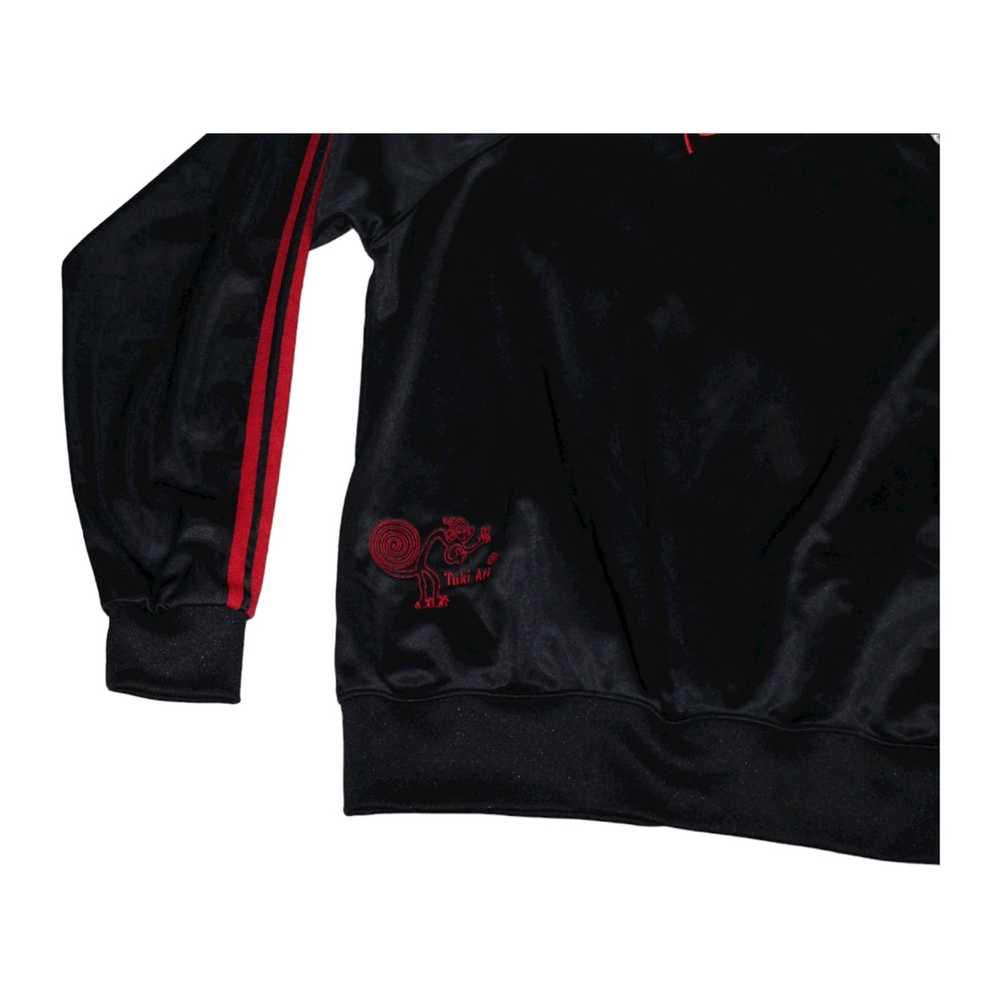 Tuki Tuki Art Peru Black Red Stripe Zip Up Jacket… - image 4