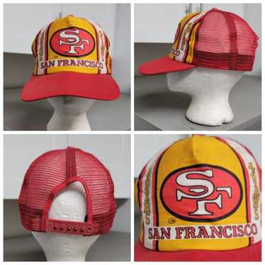 Vegas Gold San Francisco 49ers Red Visor Gray Bottom 60th Seasons Side Patch New Era 59FIFTY Fitted 71/8