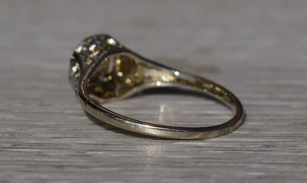 Ladies Antique 18K White Gold Filigree Engagement… - image 3