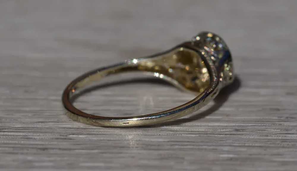 Ladies Antique 18K White Gold Filigree Engagement… - image 4