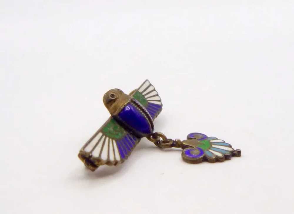 French Egyptian Revival Art Deco Enamel Pin - image 3