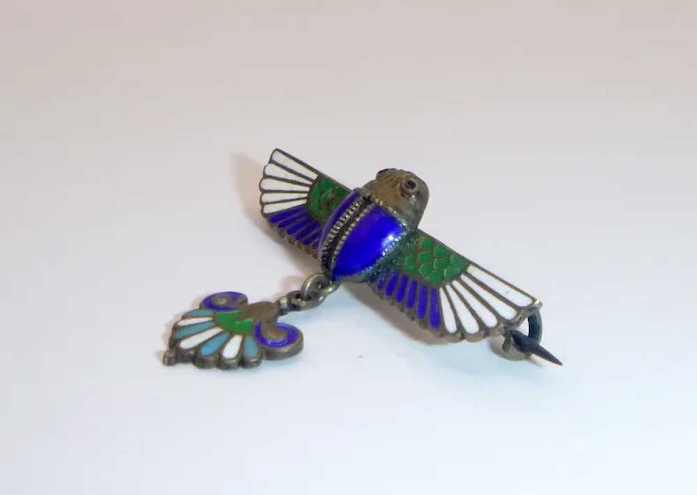 French Egyptian Revival Art Deco Enamel Pin - image 6