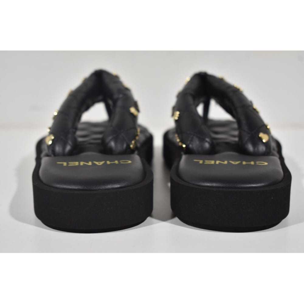 Chanel Leather flip flops - image 8