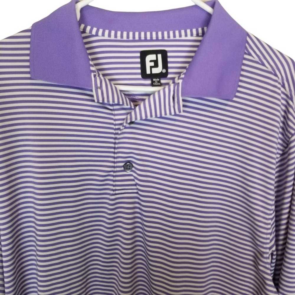 Footjoy FootJoy M Striped Short Sleeves Golf Polo… - image 2