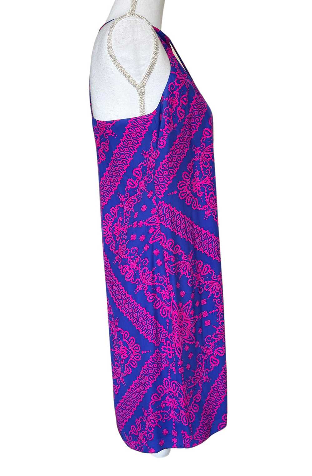 Alice & Trixie Silk Pink and Blue Halter Dress, M - image 2