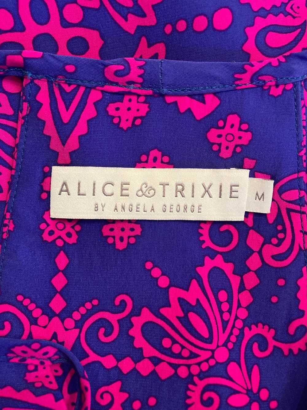 Alice & Trixie Silk Pink and Blue Halter Dress, M - image 8