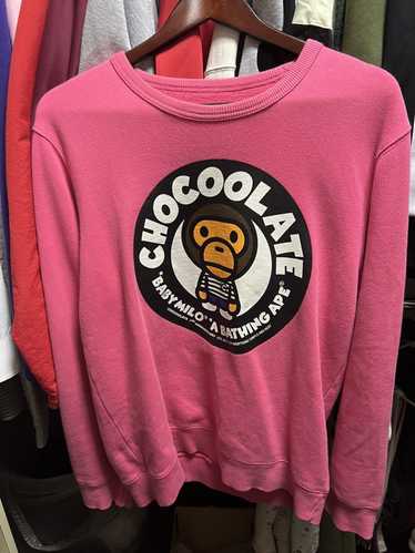 *BABY Milo Store by *A Bathing Ape logo-print Crew-Neck Sweatshirt - Pink