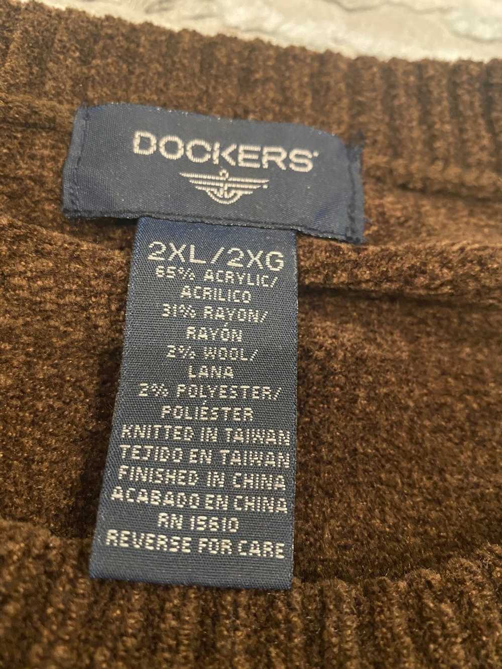 Dockers × Vintage Brown Dockers Knitted Patched S… - image 3