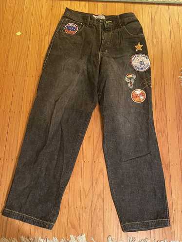 Fubu Vintage Platinum Fubu Baggy Jeans w/ Patches 