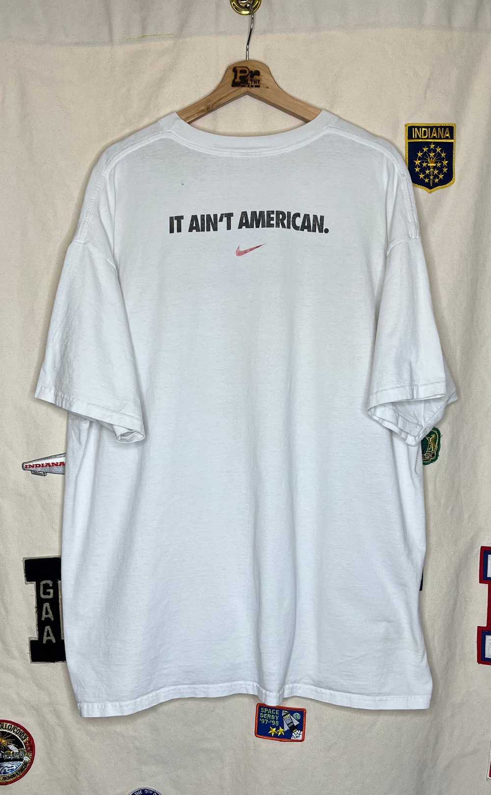 90's Nike It Ain't American Baseball T-Shirt: XXL - image 2