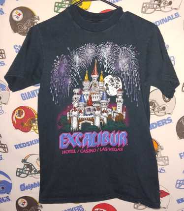 Tee Shirt × Vintage Vintage 1980s Excalibur Las Ve