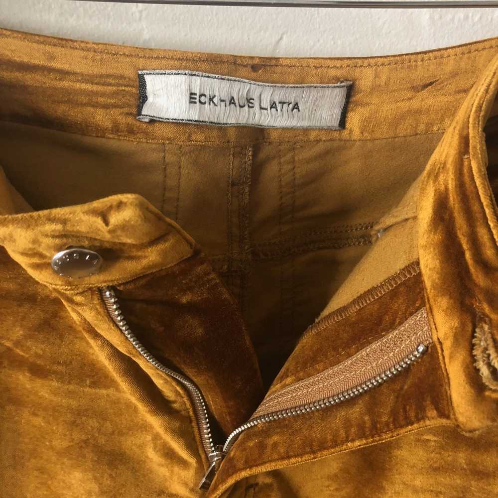 Eckhaus Latta Gold Velvet Pants by Eckhaus Latta - image 4