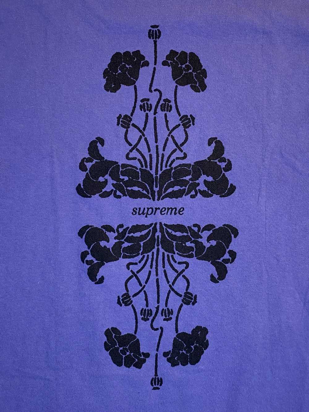 Supreme FW15 Floral Tee Size M Purple Two Sided G… - image 2