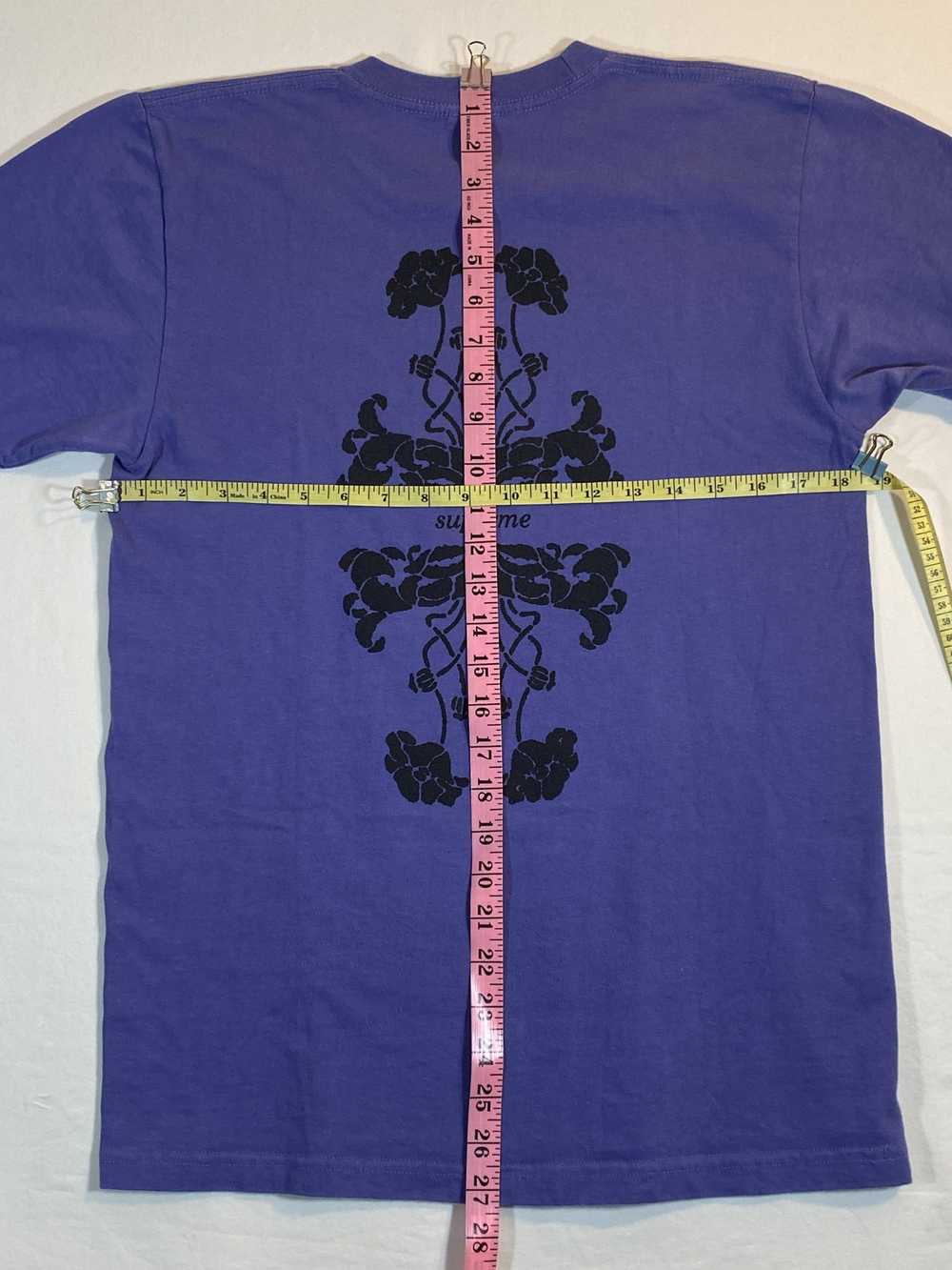 Supreme FW15 Floral Tee Size M Purple Two Sided G… - image 5