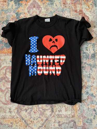 Haunted Mound I LOVE HAUNTED MOUND American flag t