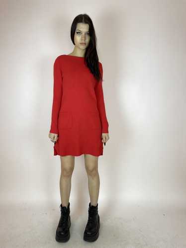 Streetwear Christian Berg Merino Wool red dress lo