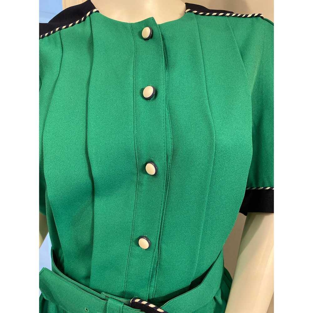 Vintage VINTAGE 70'S GREEN AND BLUE SHIRT WAISTED… - image 4