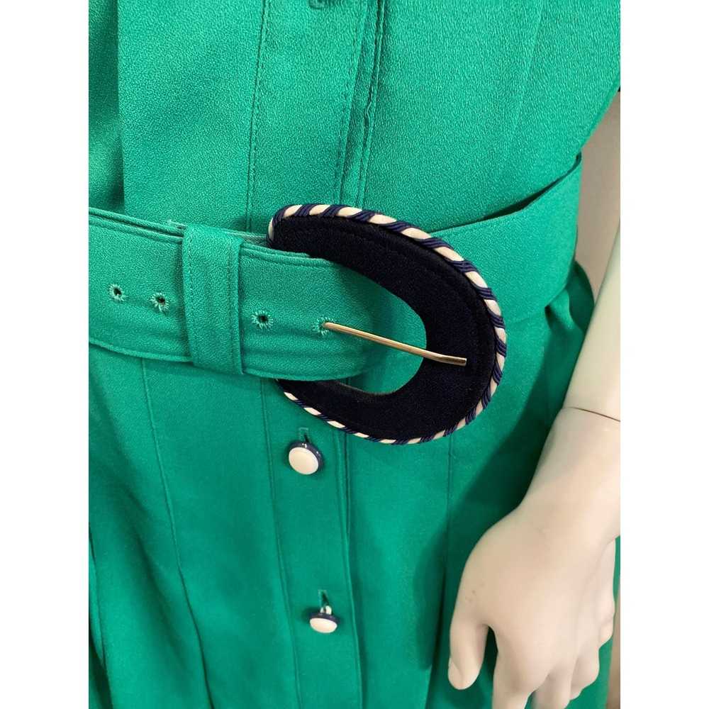 Vintage VINTAGE 70'S GREEN AND BLUE SHIRT WAISTED… - image 5
