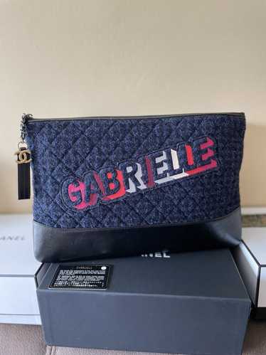 Chanel Chanel Gabrielle O Case Clutch Quilted Twee