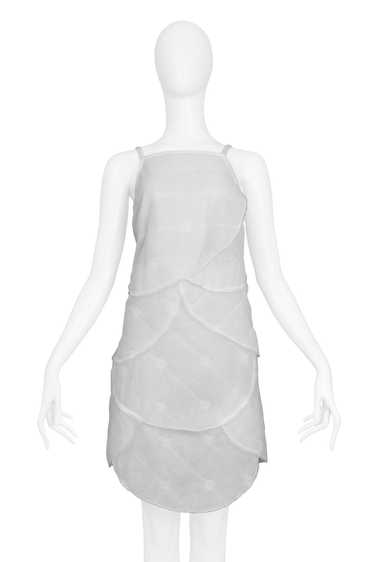 WALTER VAN BEIRENDONCK WHITE PADDED BATTING DRESS 