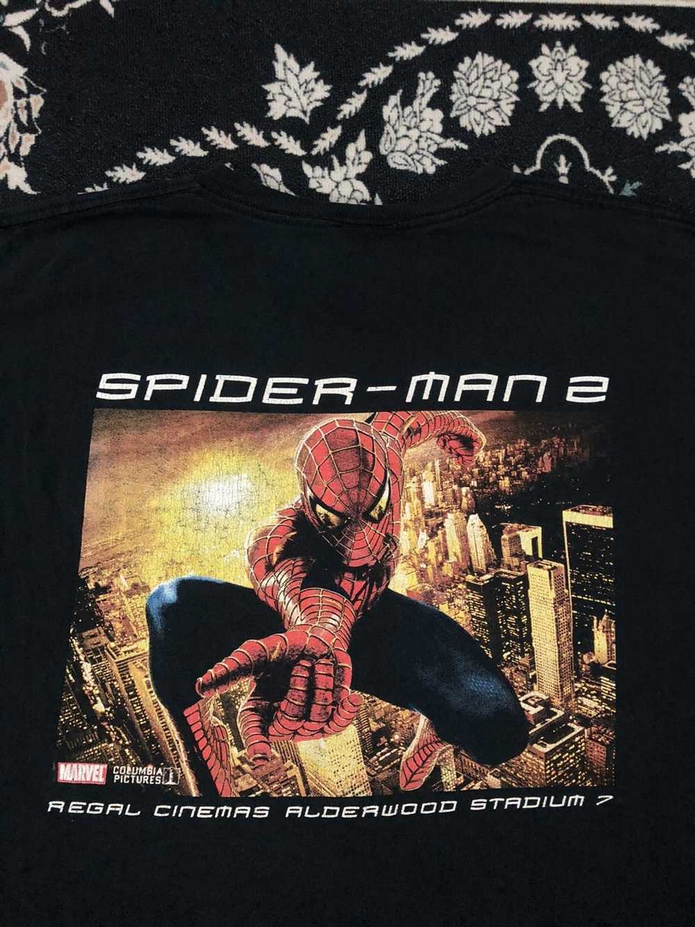 Movie × Very Rare × Vintage Spiderman 2 movie tee… - image 2