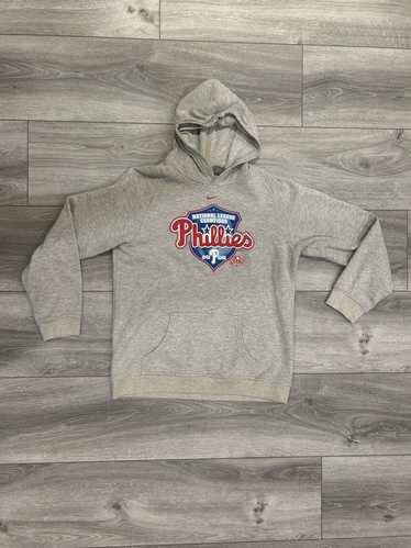Antigua Philadelphia Phillies Blue Victory Long Sleeve Hoodie, Blue, 52% Cot / 48% Poly, Size XL, Rally House