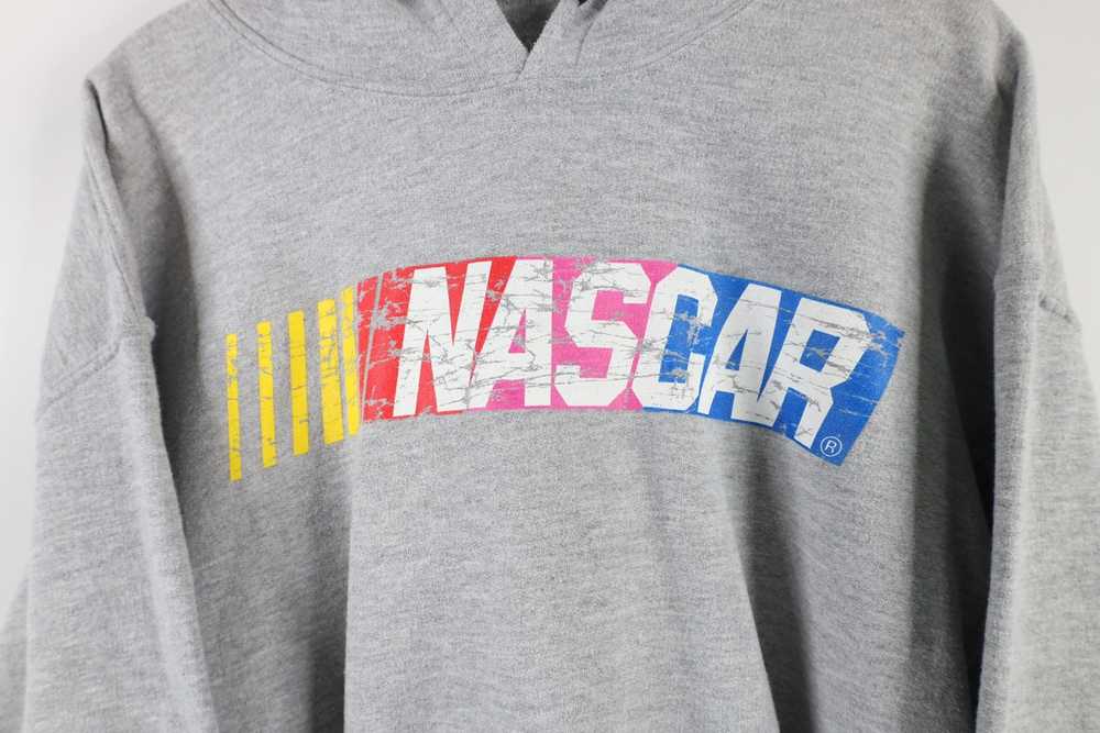 Vintage Vintage NASCAR Spell Out Center Logo Hood… - image 4