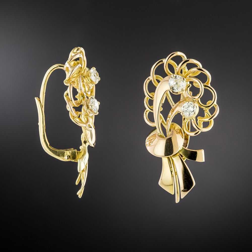 Retro Spray Diamond Earrings - image 2