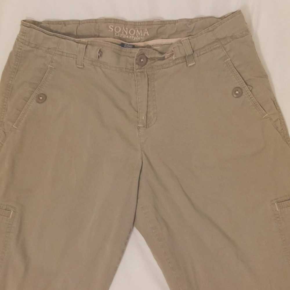 Sonoma Sonoma Life + Style Green Khaki Bermuda Ut… - image 3